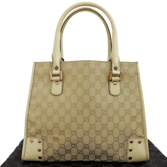 Gucci GG Canvas Tote Bag 124260 214397 Handbag in Beige with Interlocking G - Picture 1 of 9